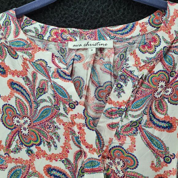 Ava Christine Womens Tank Top Multi-Color Size Small 100% Rayon Sleeveless - Picture 8 of 12